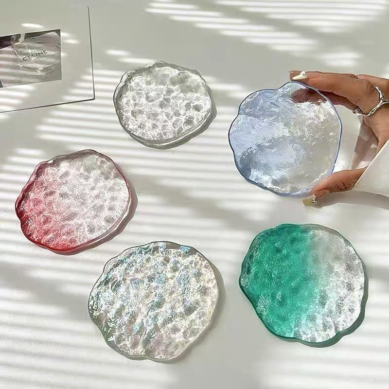 Handcrafted Irregular Edge Resin Glass Coaster and Trinket Dish Bowlift