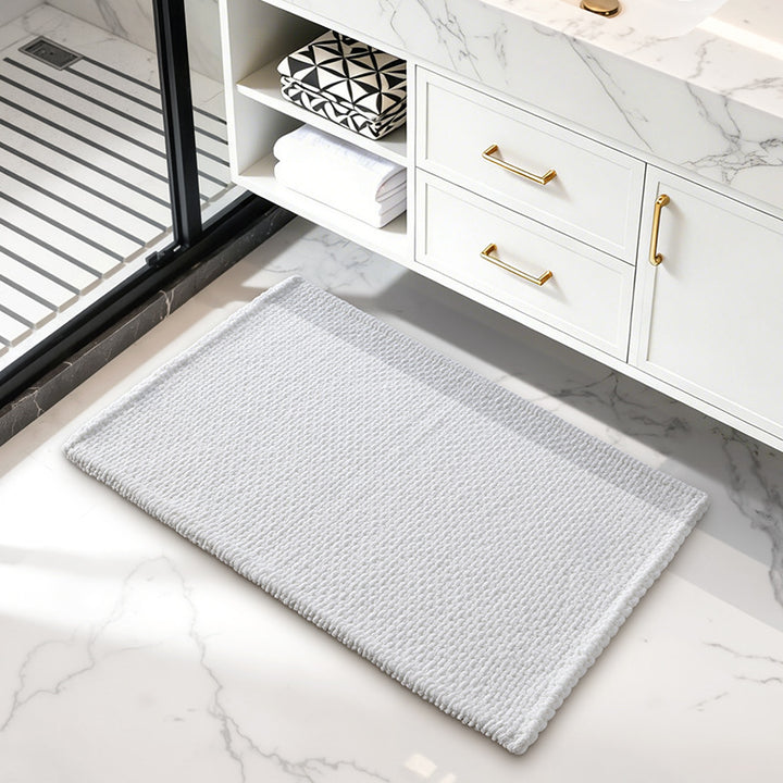 Textured Natural Fiber Bath Mat Bowlift