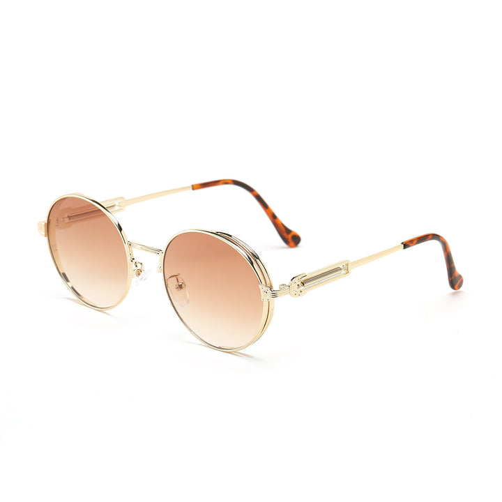 Women's round vintage sunglasses with exclusive metal frame Bowlift