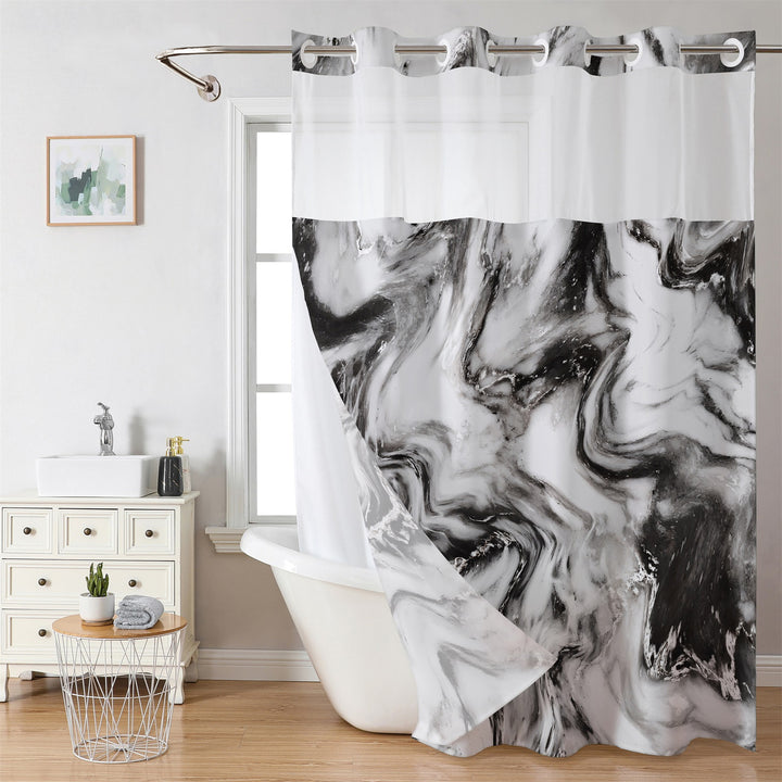 Artistic Floral Shower Curtain Bowlift