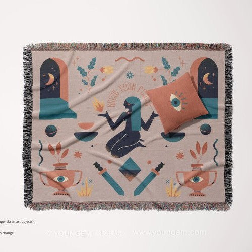 Artistic Decorative Throw Blanket
