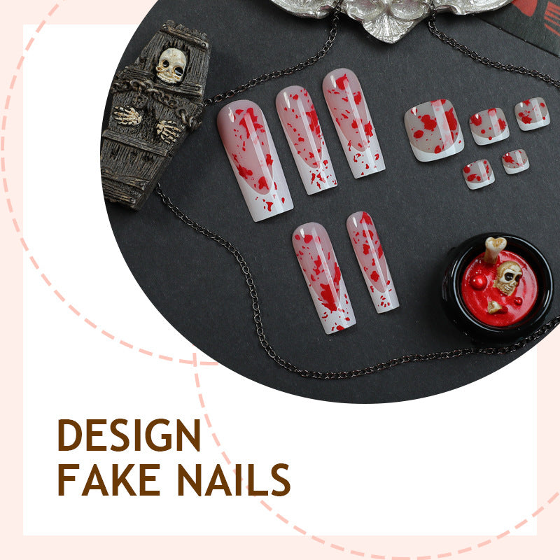 Acrylic nail set with creative speckles and elegant shape Bowlift