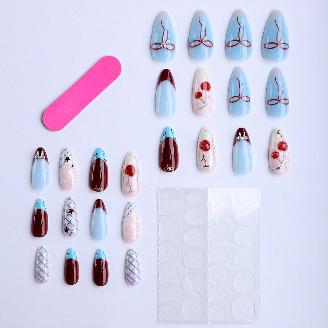 Artistic Decorative Press-On Nail Tips Bowlift