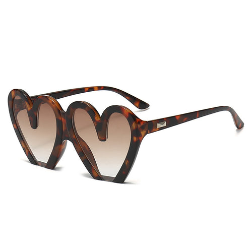 Oversized Heart Frame Sunglasses