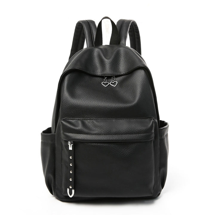 Contemporary Textured Leather School Backpack Bowlift