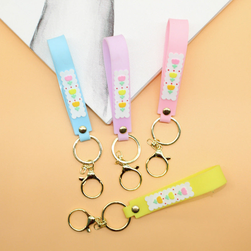 Unisex keychain made of durable silicone with playful design Bowlift