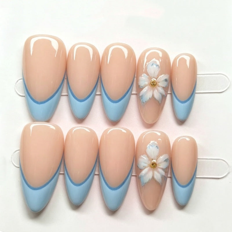 Nature-Themed Artistic Press-On Nail Set Bowlift