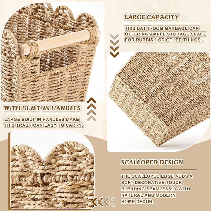 Decorative storage basket with wave edge Bowlift