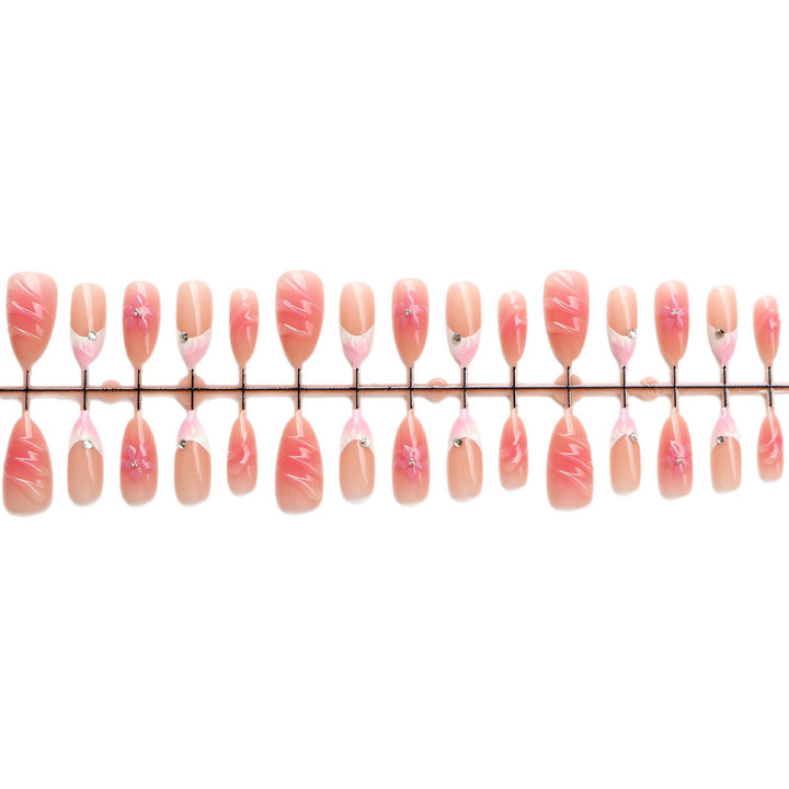Floral Embellished Press-On Nail Set Bowlift