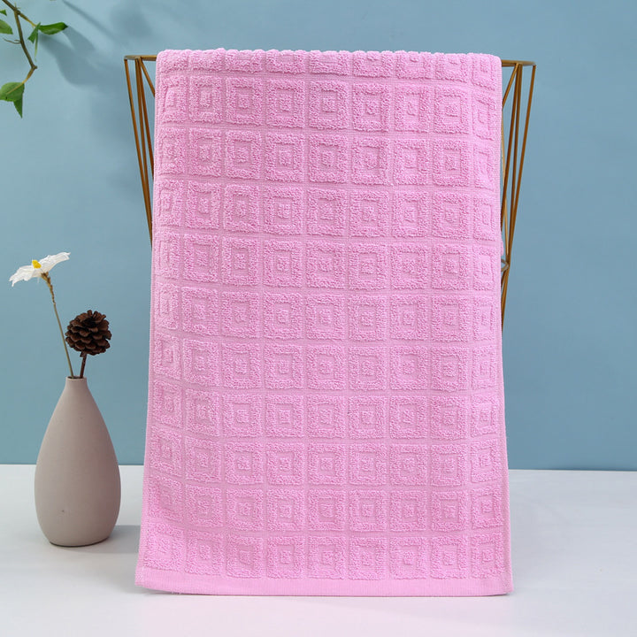 Terry Bath Towel with High-Quality Check Border Bowlift