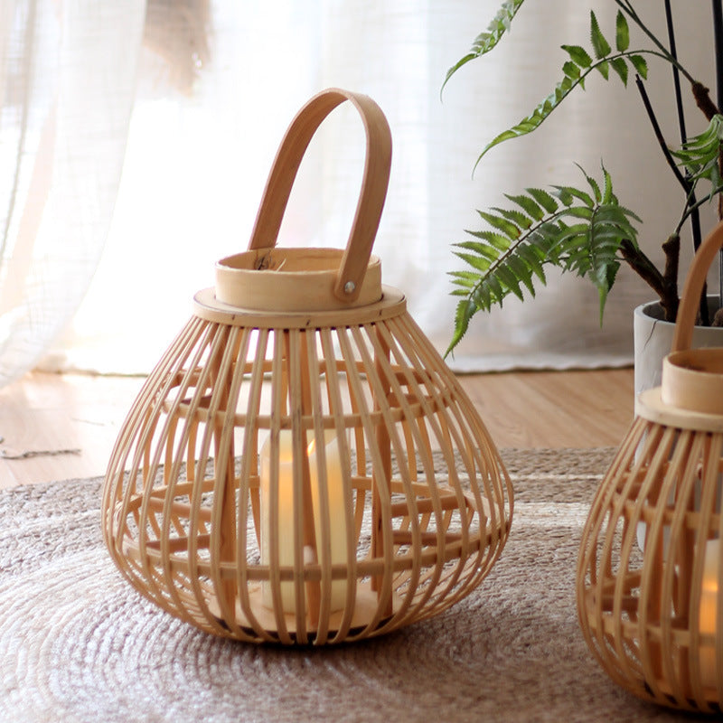 Natural Rattan Lantern Bowlift