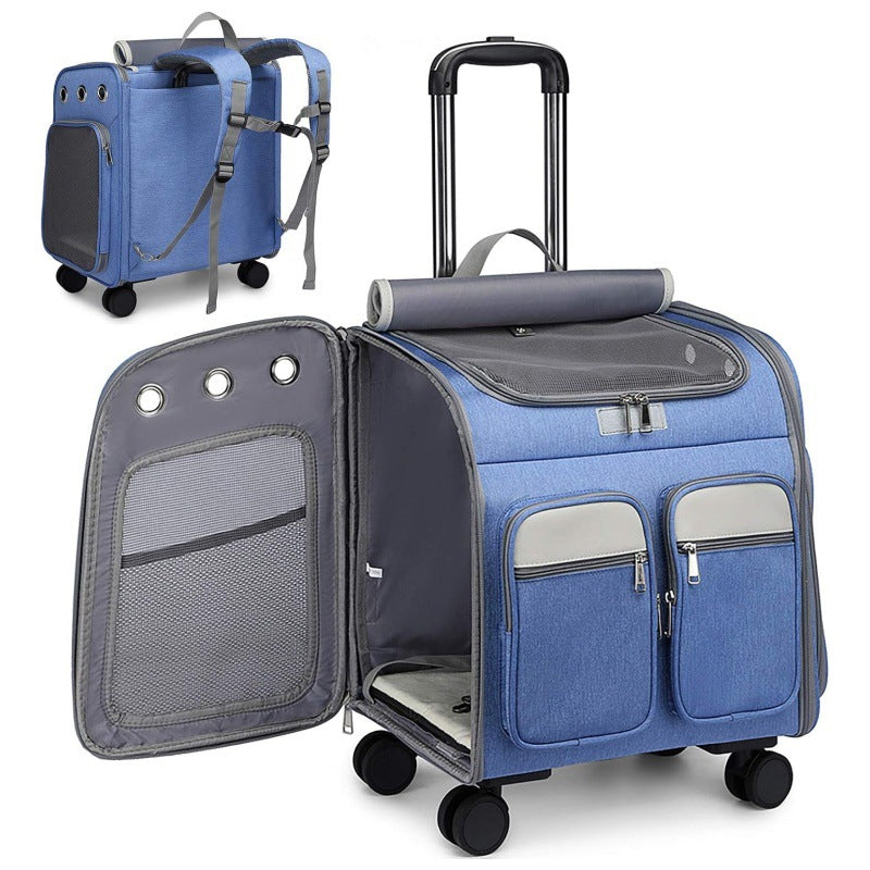 Multifunctional Rolling Travel Bag with Compartments Bowlift