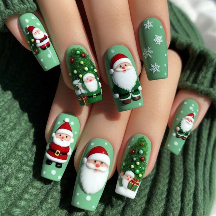 Themed Christmas 3D Nail Art Bowlift