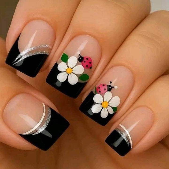 Decorative Floral Nail Art Extensions Bowlift 1789713286