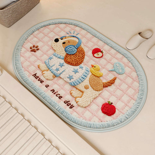 Playful Dog-Themed Bath Mat 1786546420