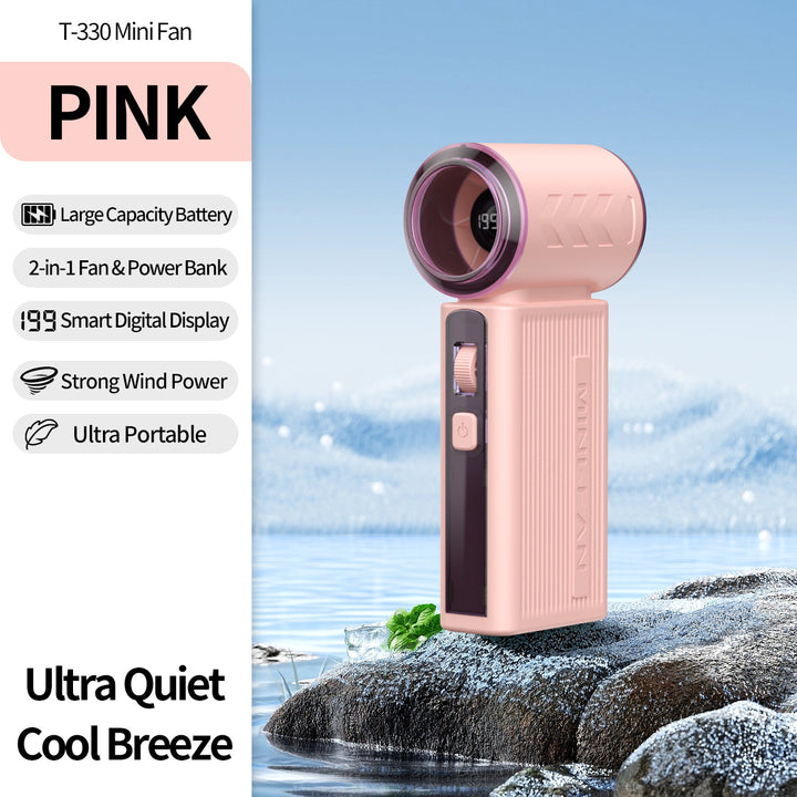 Women Portable Mini Fan with Power Bank Function Bowlift