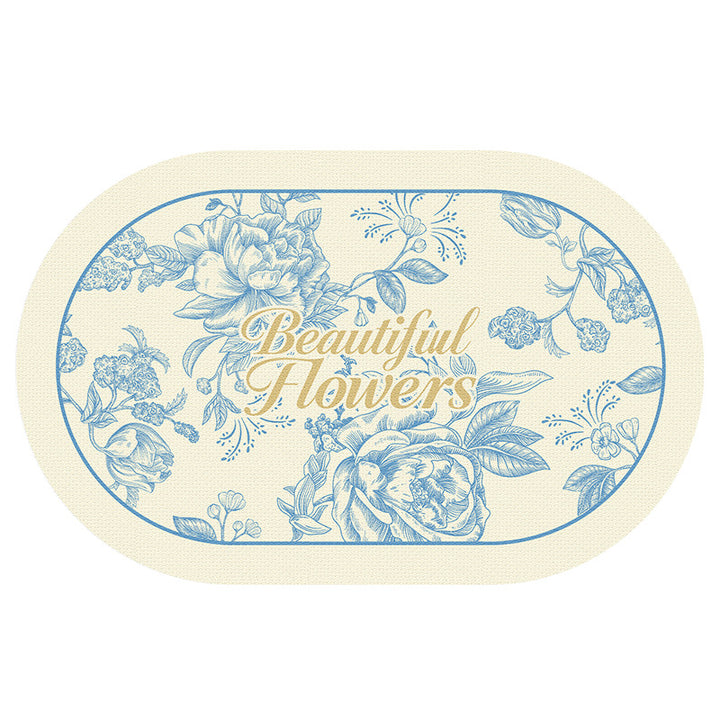 Floral Mosaic Bathroom Mat Bowlift