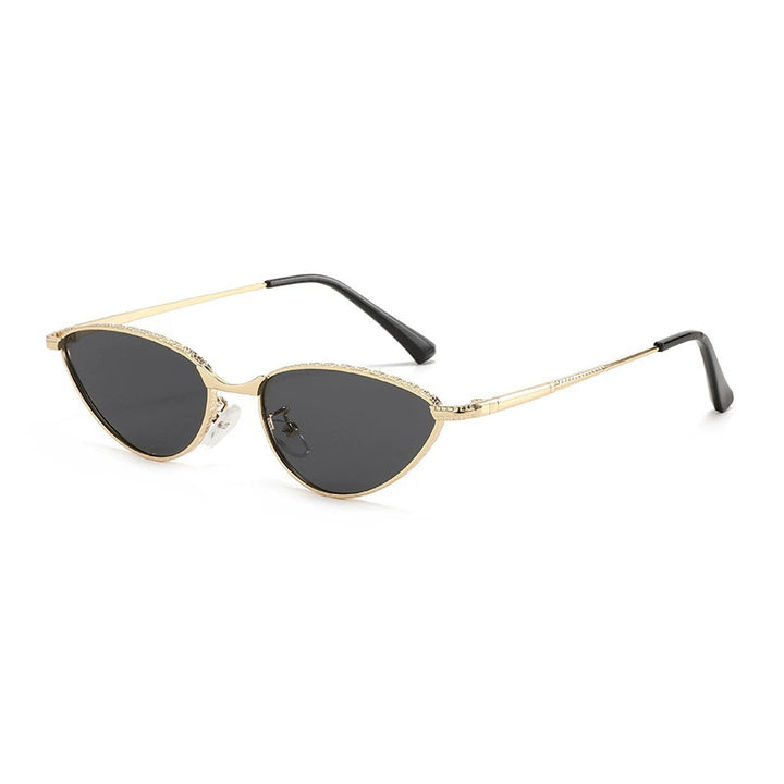 Ladies Cat-Eye Sunglasses with Rhinestone-Embellished Frame and Protective Lenses Bowlift