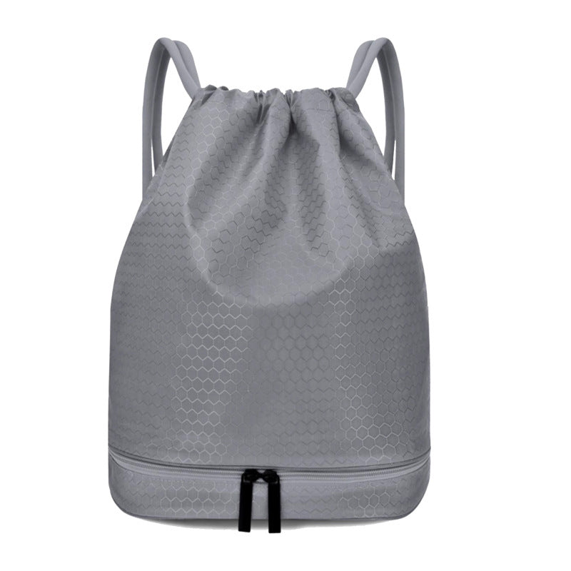 Lightweight Hexagonal Pattern Drawstring Backpack Bowlift