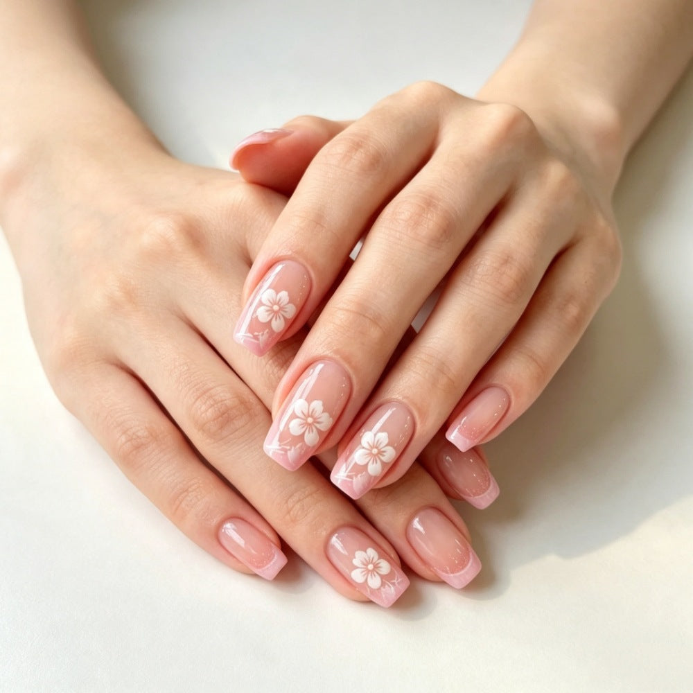 Floral-Design Press-On Nail Art Set Bowlift