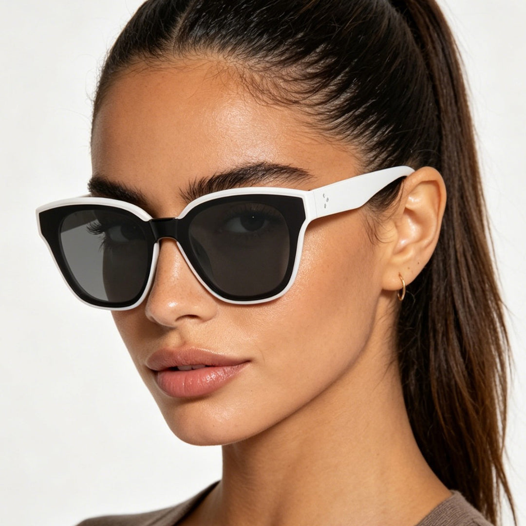 Women's fashionable sunglasses with wide frames and soft lenses Bowlift