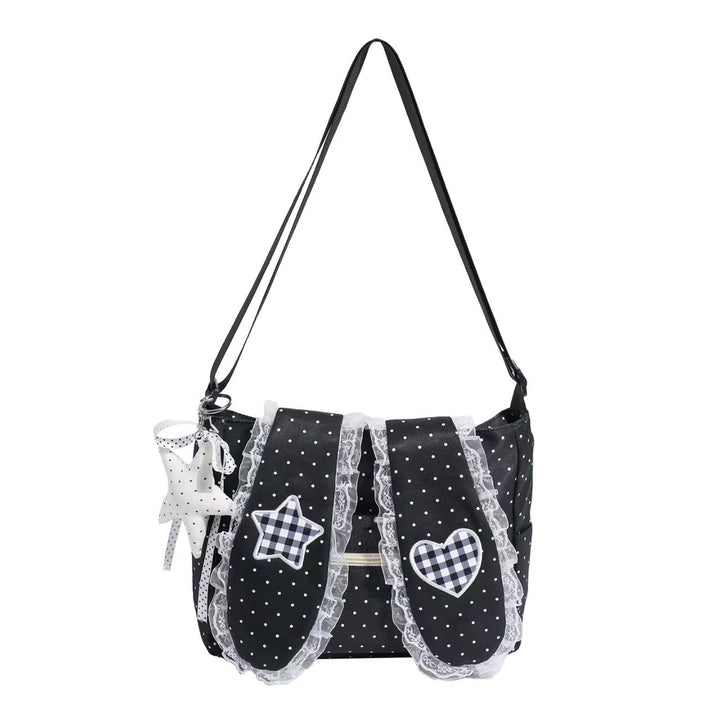 Backpack with Playful Design and Charming Applications Bowlift