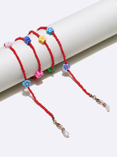 Colorful Floral Beaded Eyewear Chain Bowlift