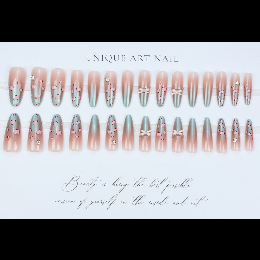 Artistic Decorative Press-On Nail Tips Bowlift