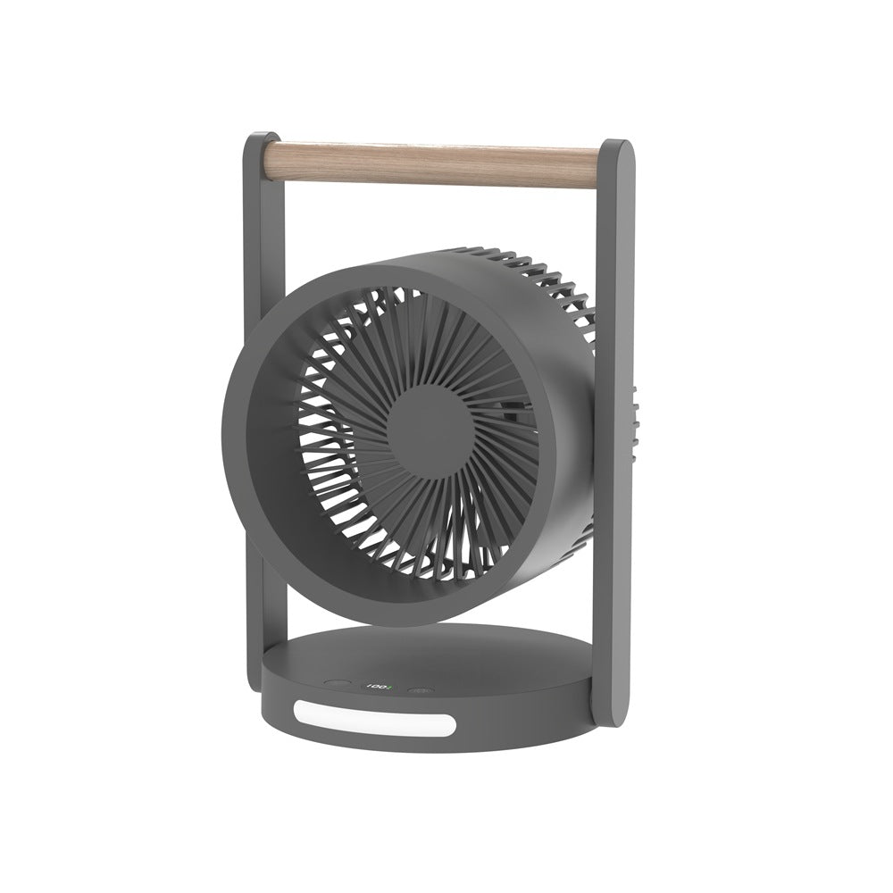 Women Portable Stand Fan with Wooden Handle Bowlift