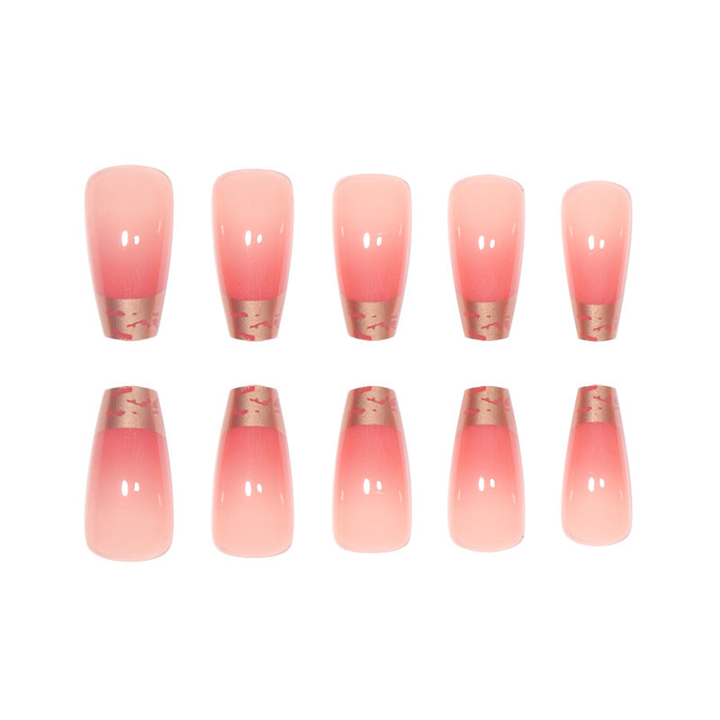 Elegant Gradient Stiletto Press-On Nails Bowlift