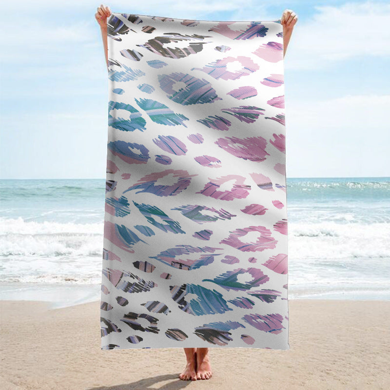 Beach towel with tropical flamingo pattern Bowlift
