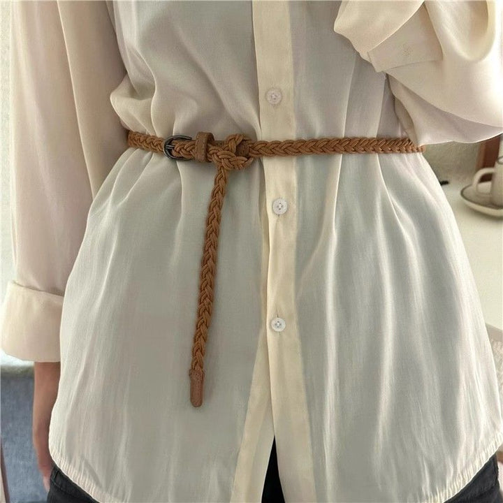 Braided Leather Belt Bowlift