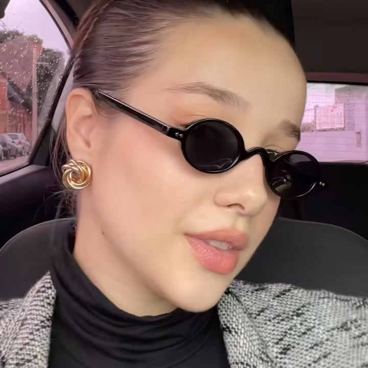 Women's round sunglasses with distinctive design and high-quality plastic frame Bowlift