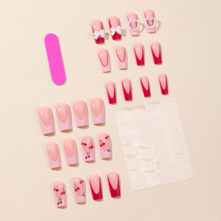 Decorative 3D Heart Nail Art Extensions Bowlift