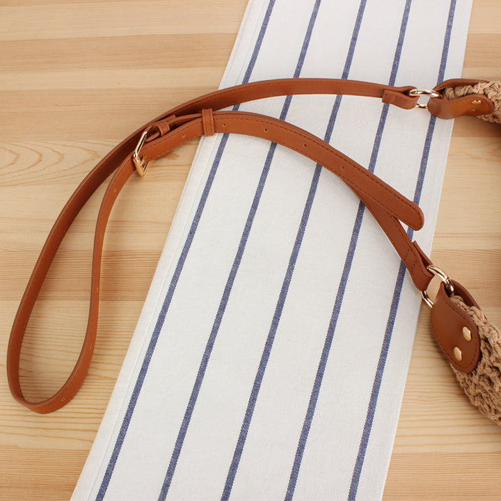 Woven Natural Material Handbag Bowlift