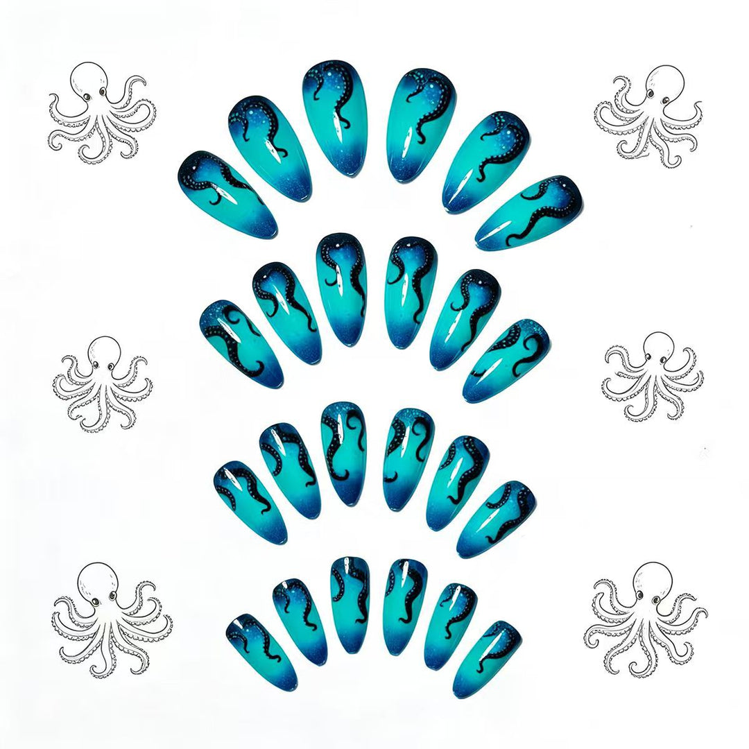 Creative Art Nails in Maritime Tentacle Design Bowlift