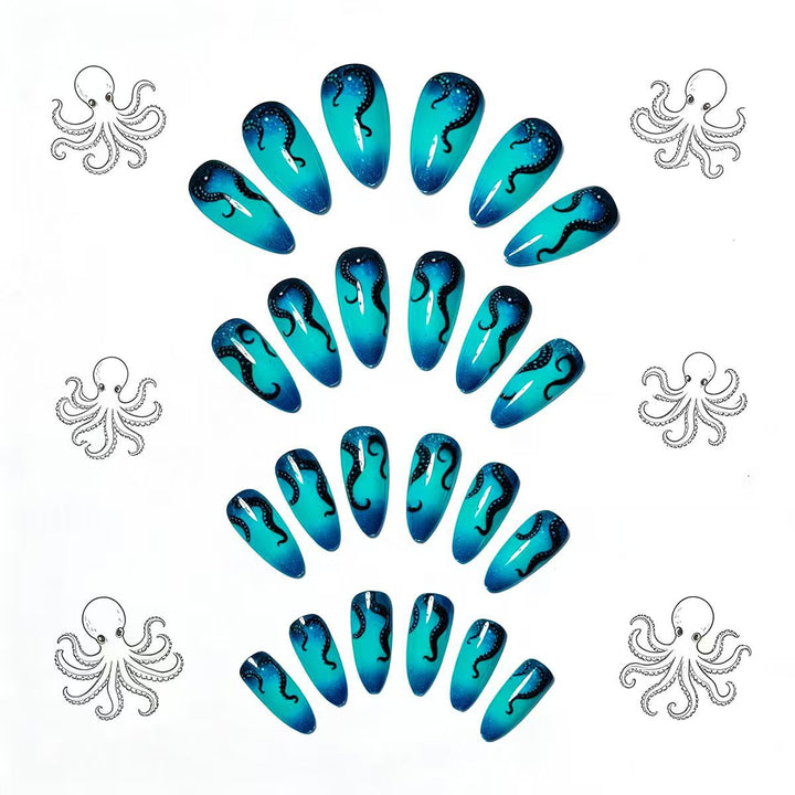 Creative Art Nails in Maritime Tentacle Design Bowlift