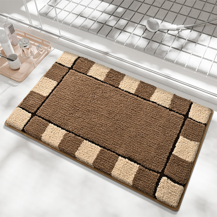 Plush Textured Bathroom Rug