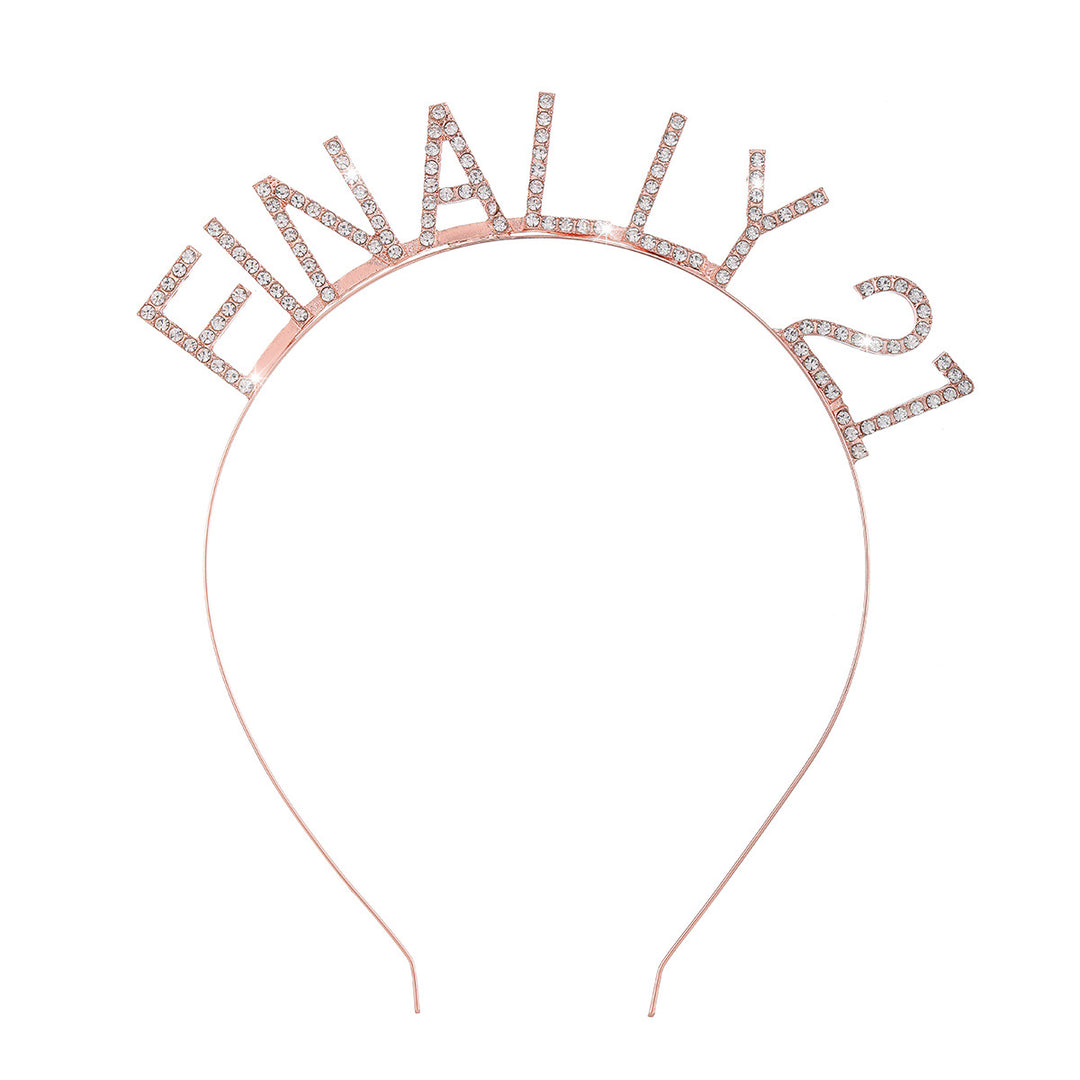 Women's Glittering Hairband with Inscription Bowlift