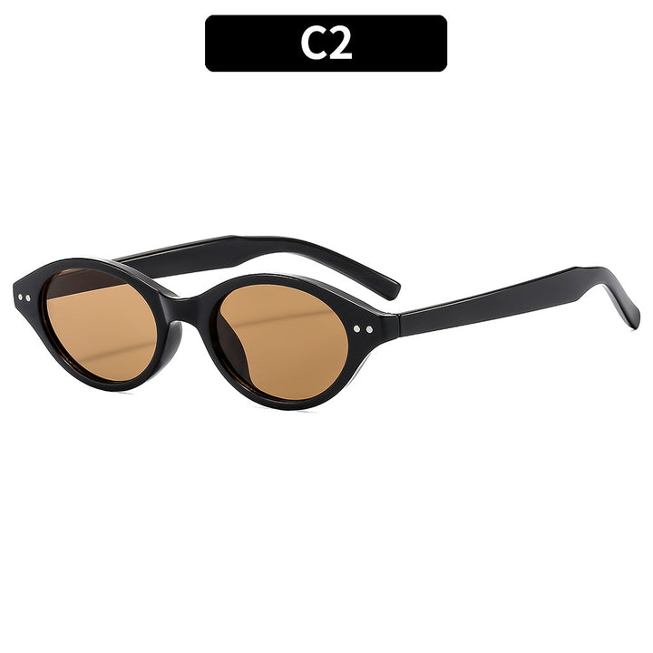 Vintage Oval Frame Sunglasses