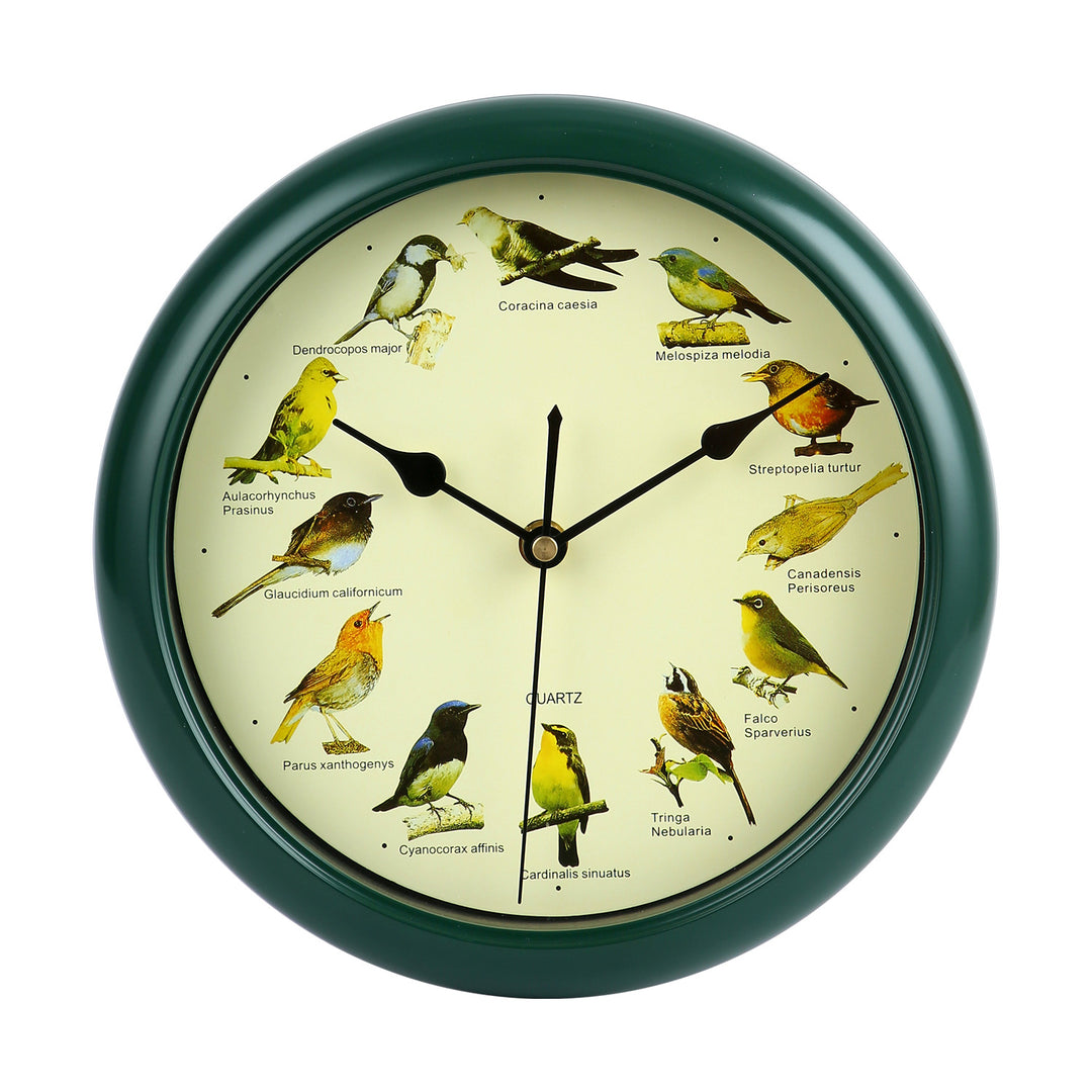 Wall clock with colorful bird design Bowlift