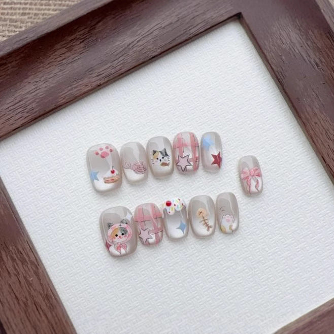 Stylish Bow-Embellished Press-On Nails Bowlift