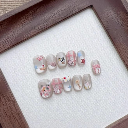 Stylish Bow-Embellished Press-On Nails Bowlift