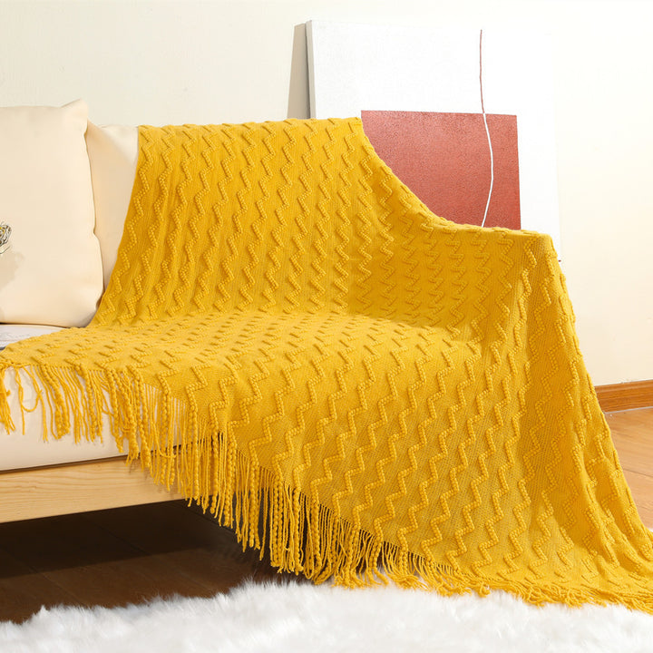 Cozy Knitted Throw Blanket