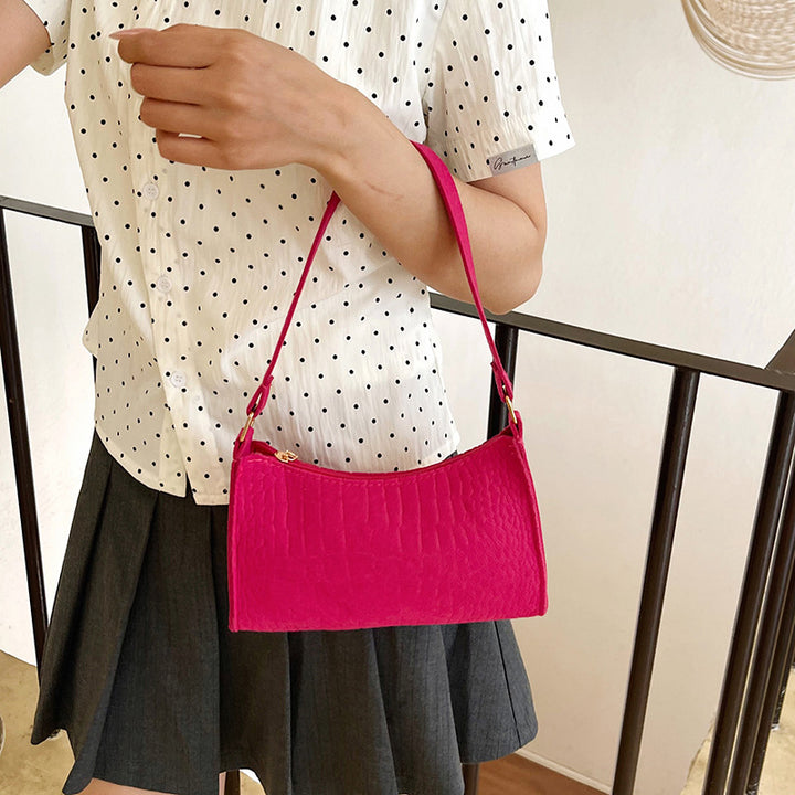 WoCrocodile Textured Mini Shoulder Handbag Bowlift