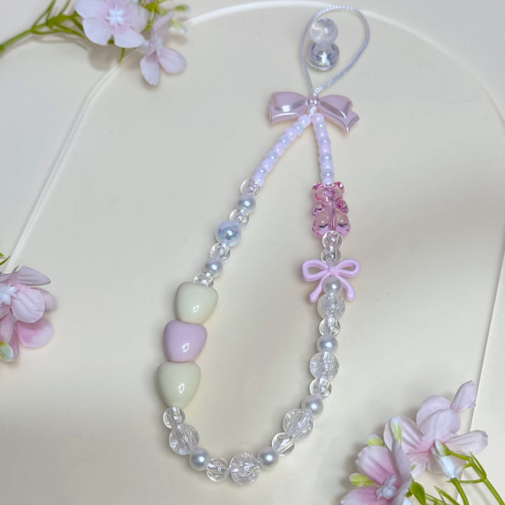 Beaded Charm Phone Strap Bowlift