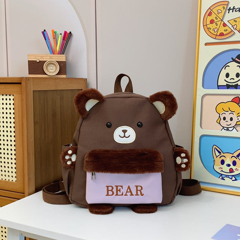 Plush Bear Design Backpack