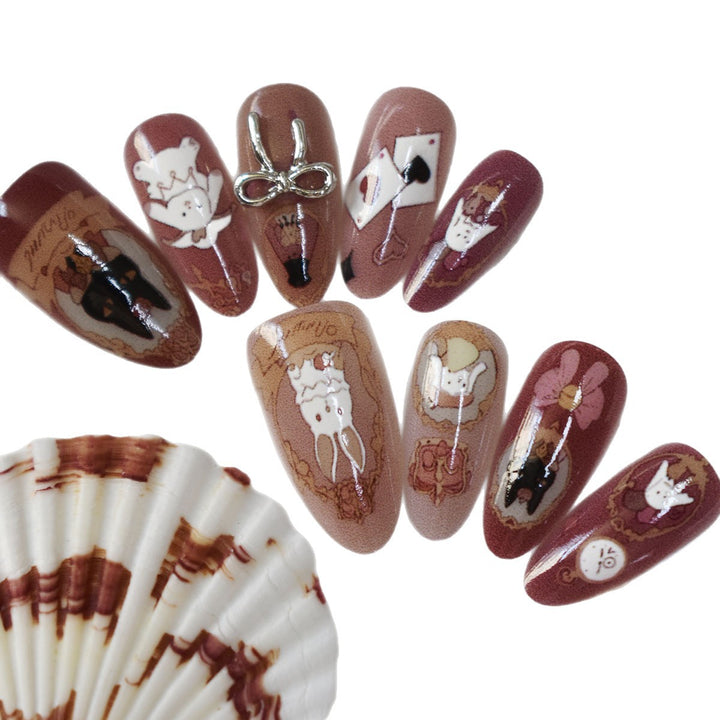 Handmade Themed Press-On Nail Art Bowlift