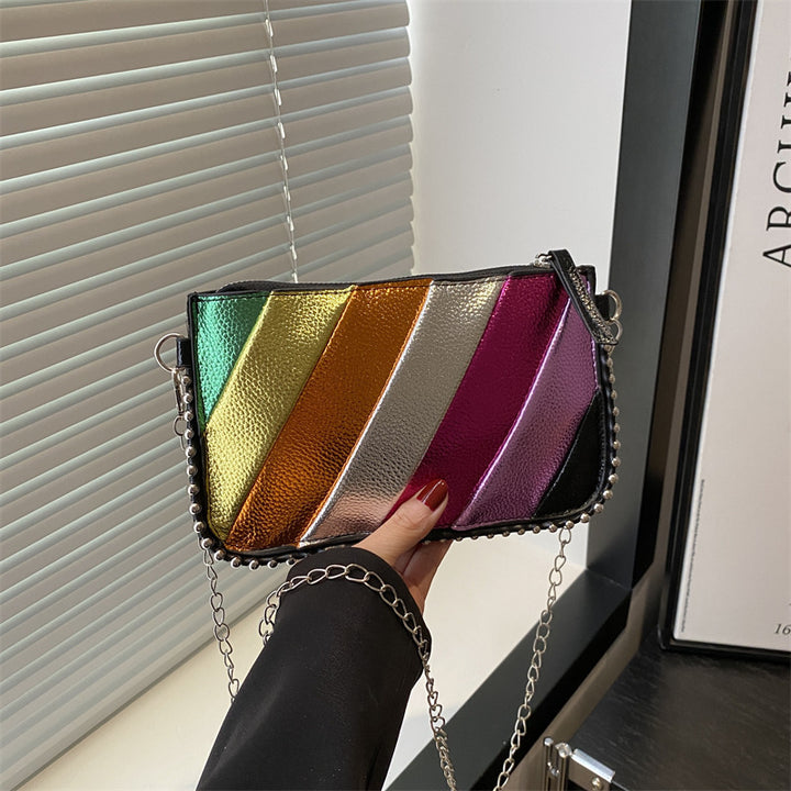 Colorful Metallic Chic Crossbody Bag Bowlift
