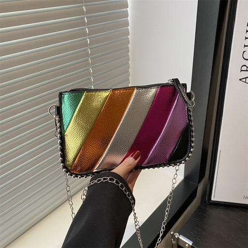 Colorful Metallic Chic Crossbody Bag Bowlift